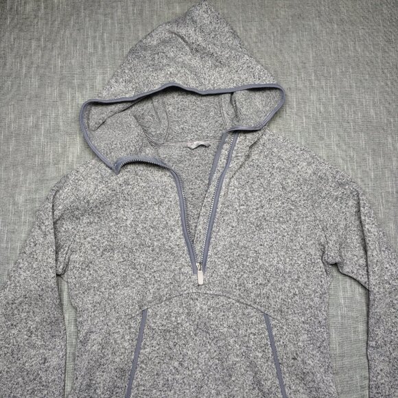 Lululemon Athletica Fleece & Thank You Hoodie Womens 10 Gray Purple Heathered - Picture 2 of 8